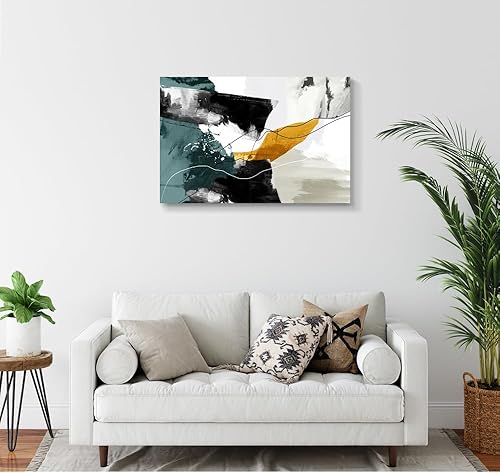 Miniatura 436 de Lienzo artístico para pared, pinturas de arte abstracto, fantasía azul, grafiti colorido sobre fondo blanco; decoración artística moderna para sala