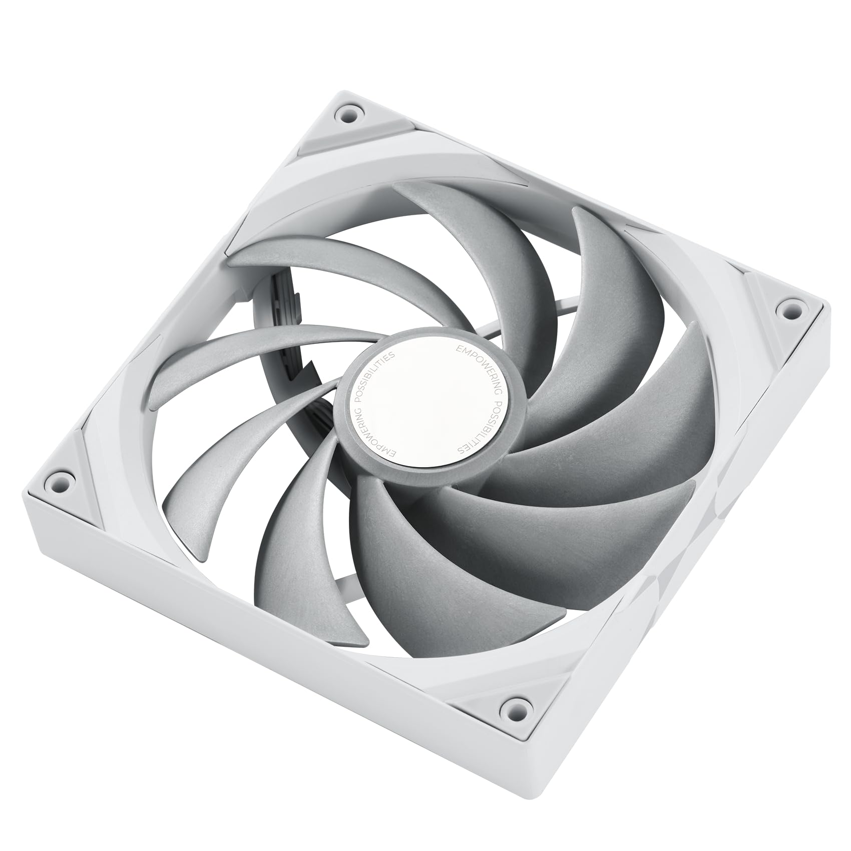 TRYX ROTA PRO 140 White 140mm Case Fan 4-Pin PWM LCP Material FDB White Case Fan 1650RPM with 100.3CFM Airflow High-Performance Quiet Operation