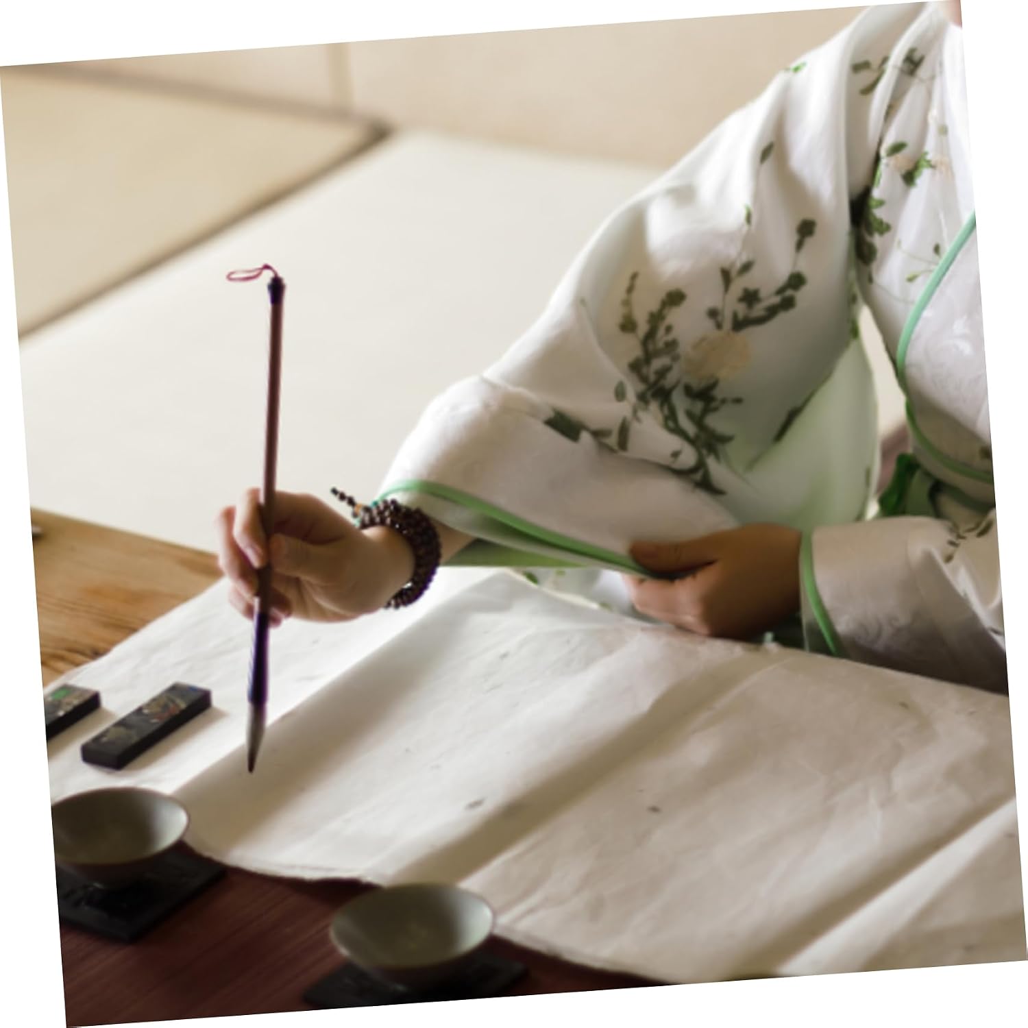 PLAFOPE 10sheets Xuan Paper for Chinese Calligraphy and Art Half Raw Half Ripe Soft Card for Beginners Drawing and Hand-Painting