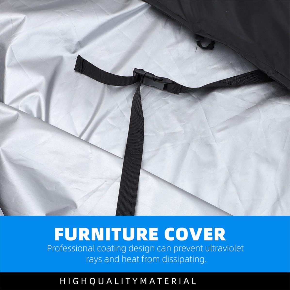 Zerodeko 2 Pezzi Copri Sdraio da Esterno in Poliestere Nero Anti-uv per
