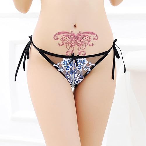 Miniatura 7 de Tatuajes temporales de flores sexys, 20 hojas, flores grandes, mariposa, encaje, ombligo, busto, estómago, glúteos, piernas, brazos, espalda baja,