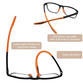 JixGien 2 Pack Reading Glasses for MenSports Style Blue Light Blocking Readers with Anti Glare Filter Lightweight Eyeglasses(Yellow&Yellow+1.50)