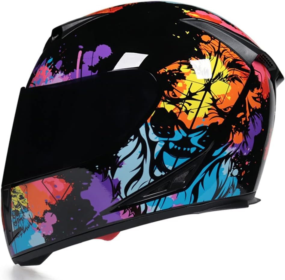 Casque de course élégant CC28 avec visière double et dégagement rapide