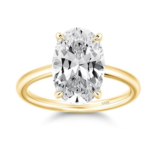 3.5CT Elongated Oval Engagement Ring