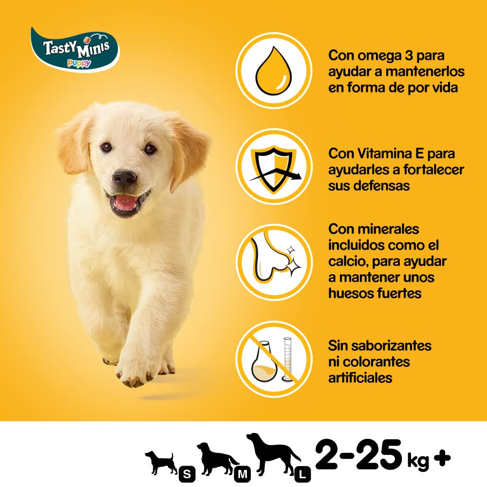 PEDIGREE Nagrody dla psów szczeniąt smaczne minis dla szczeniąt, smak kurczaka, 125 g (6 sztuk)