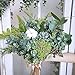 Supla 3 Pcs Realistic Eucalyptus Leaves Bushes Artificial Greenery Stems Faux Eucalyptus Branches in Grey Green 14.6