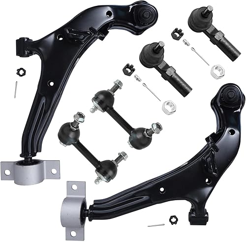 Miniatura 145 de Detroit Axle - Kit de brazos de control delanteros de 6 piezas para Hyundai Accent Kia Rio Rio5 06-10 2006 2007 2008 2009 2010 2011, 2 brazos de