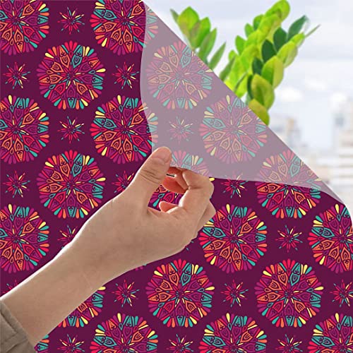 Image of CVANU Window Film Privacy Heat-UV Protection Self-Adhesive Window Glass Film Viny Sheet Multicolor Size(23inch X 200inch) C167