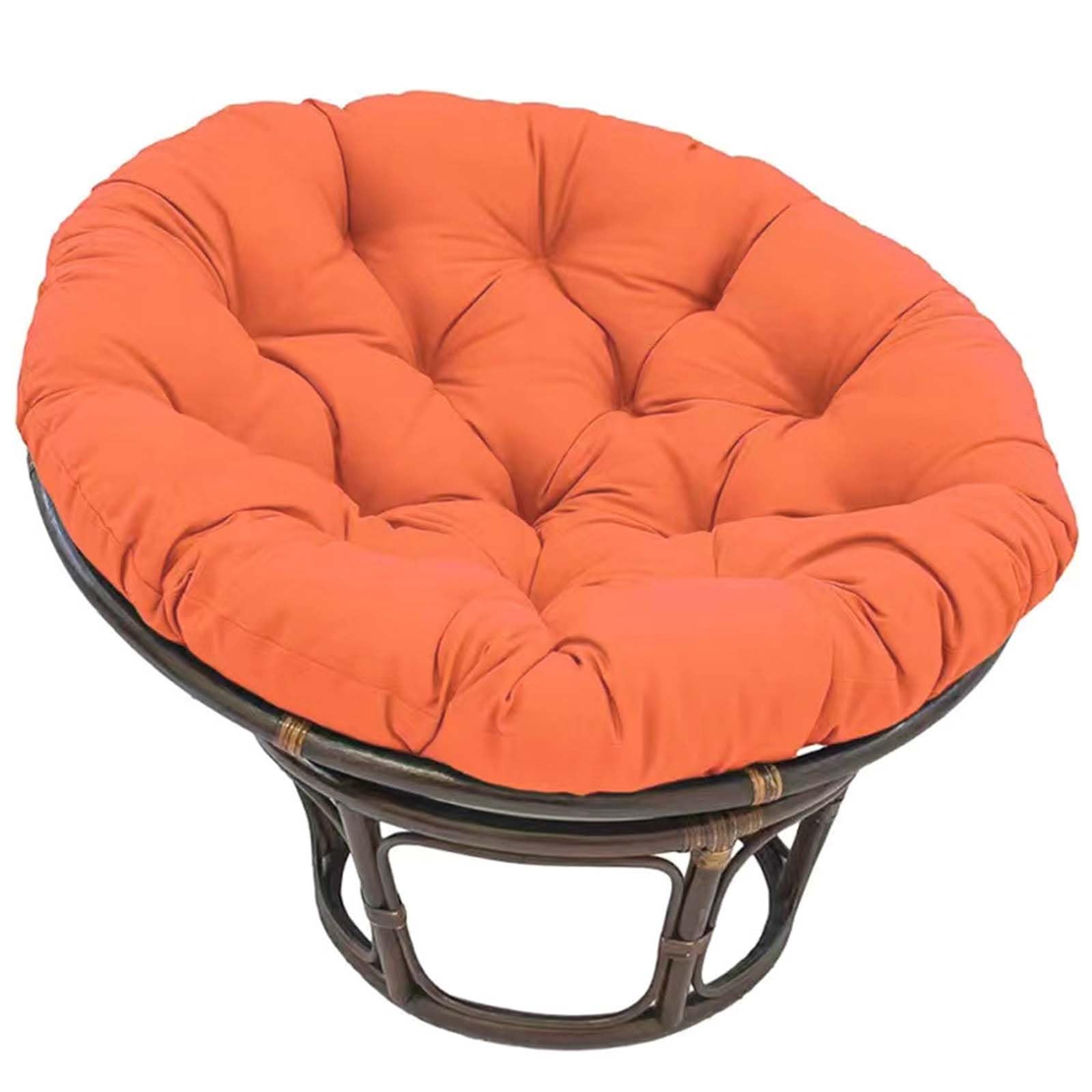 LUYAYW Hanging Basket Seat Cushion - Thick Leisure Hanging Basket Chair Cushion, Washable Round Patio Seat Cushion for Indoor Outdoor Swing Chair Office Rocking Chair(Orange,80 * 80cm)