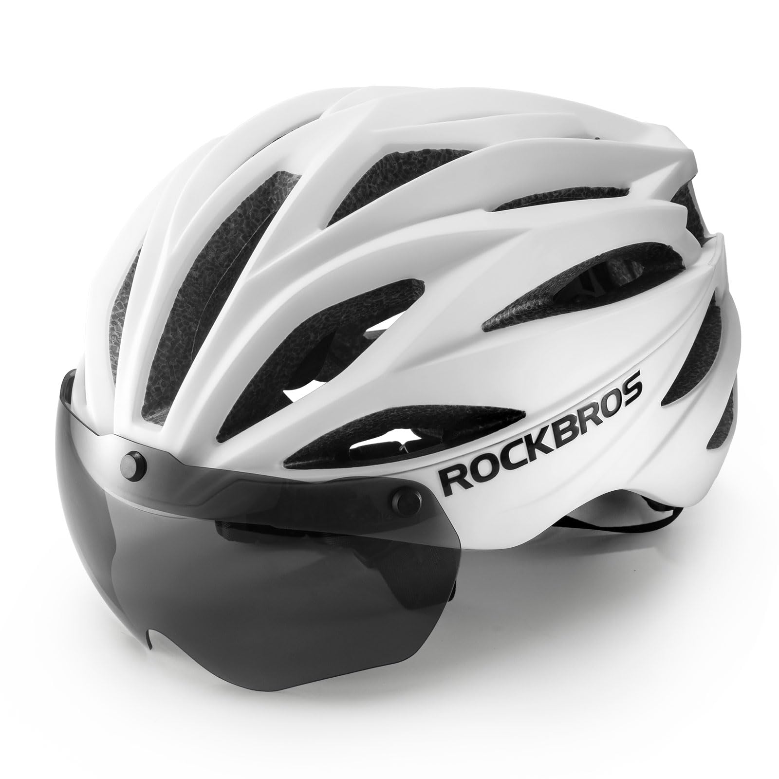 ROCKBROS Cycling Helmet Detachable Magnetic Goggle Visor Bicycle One-Piece Lightweight Mountain Road Bike Helmet Men and Women Adjustable Breathable Washable 58-62CM — image 1