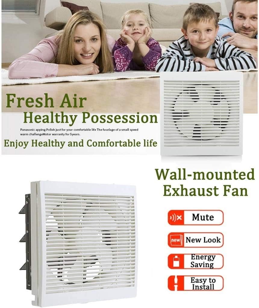 Exhaust Fan Home Bathroom Toilet Kitchen Low Noise Ventilator Wall Mounted Extractor Pipe Exhaust Fan
