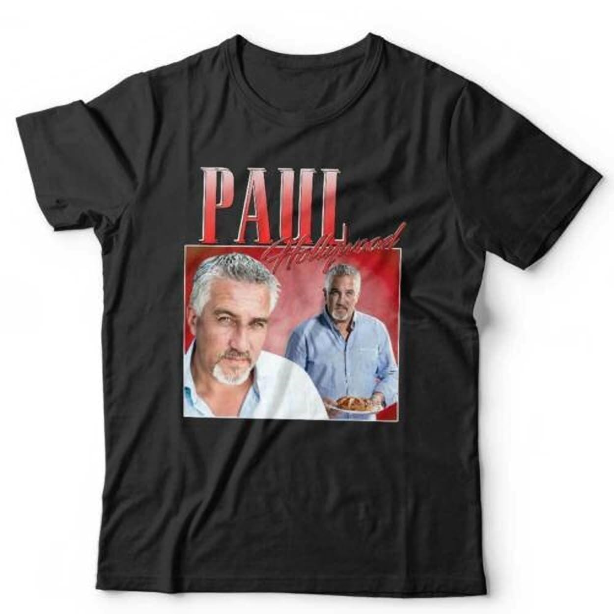 Lordgs Men's Black Paul Hollywood Appreciation Tshirt Unisex Homage Throwback M