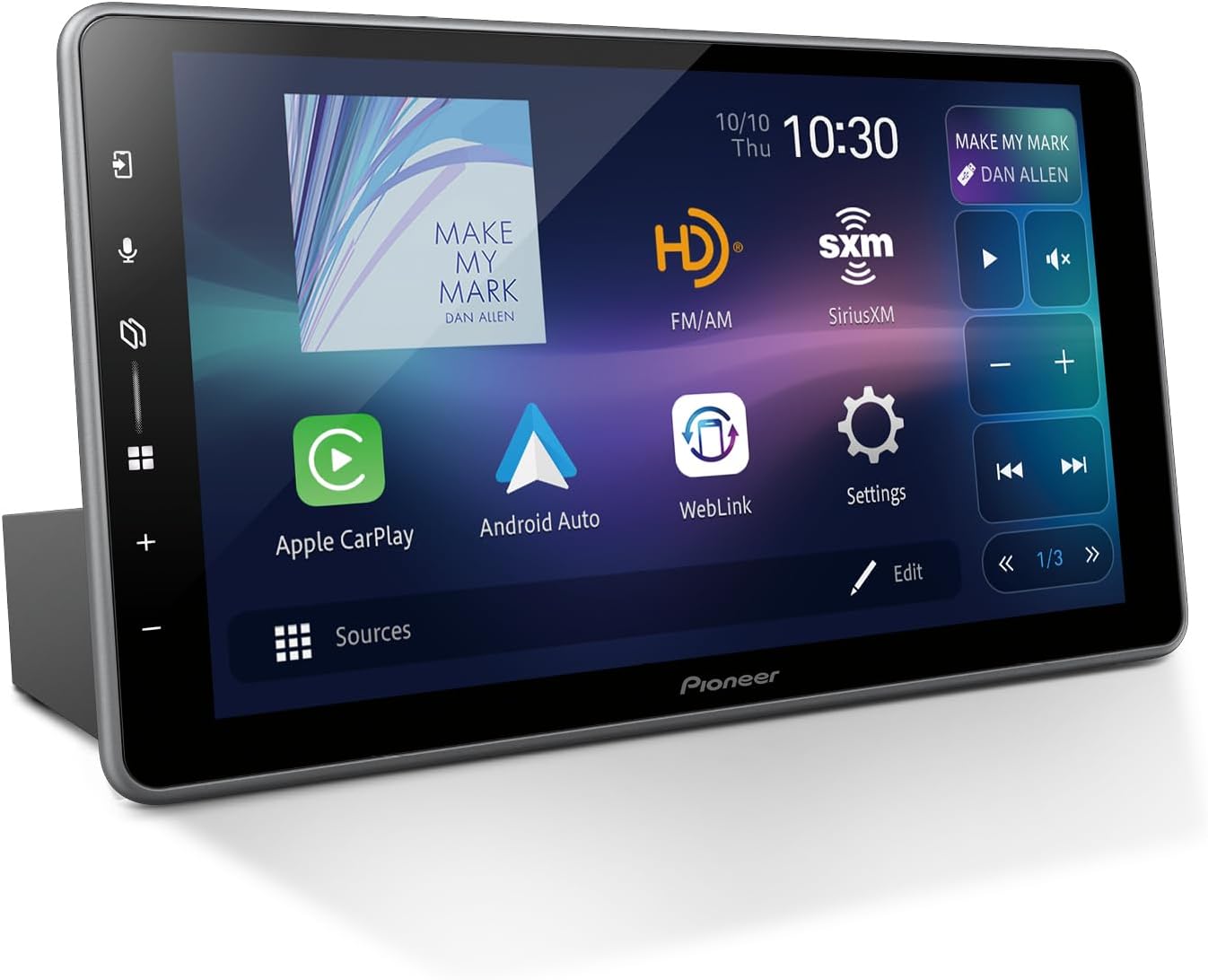 Pioneer DMH-WT5000NEX 9" Multimedia Digital Media Receiver Single Din - Built in Bluetooth, Wireless Apple CarPlay, Android Auto, HD Radio, Touchscreen, Rear Camera Inputs