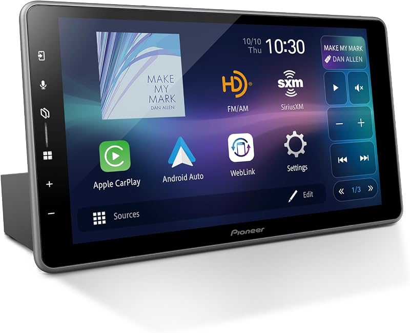 DMH-WT5000NEX 9" Capacitive HD Screen Floating Display Car Stereo | Digital Multimedia Receiver, Wireless CarPlay & Android Auto, Alexa, Bluetooth, Backup Cam, HD Radio, Hi-Volt RCA, Pxlink App