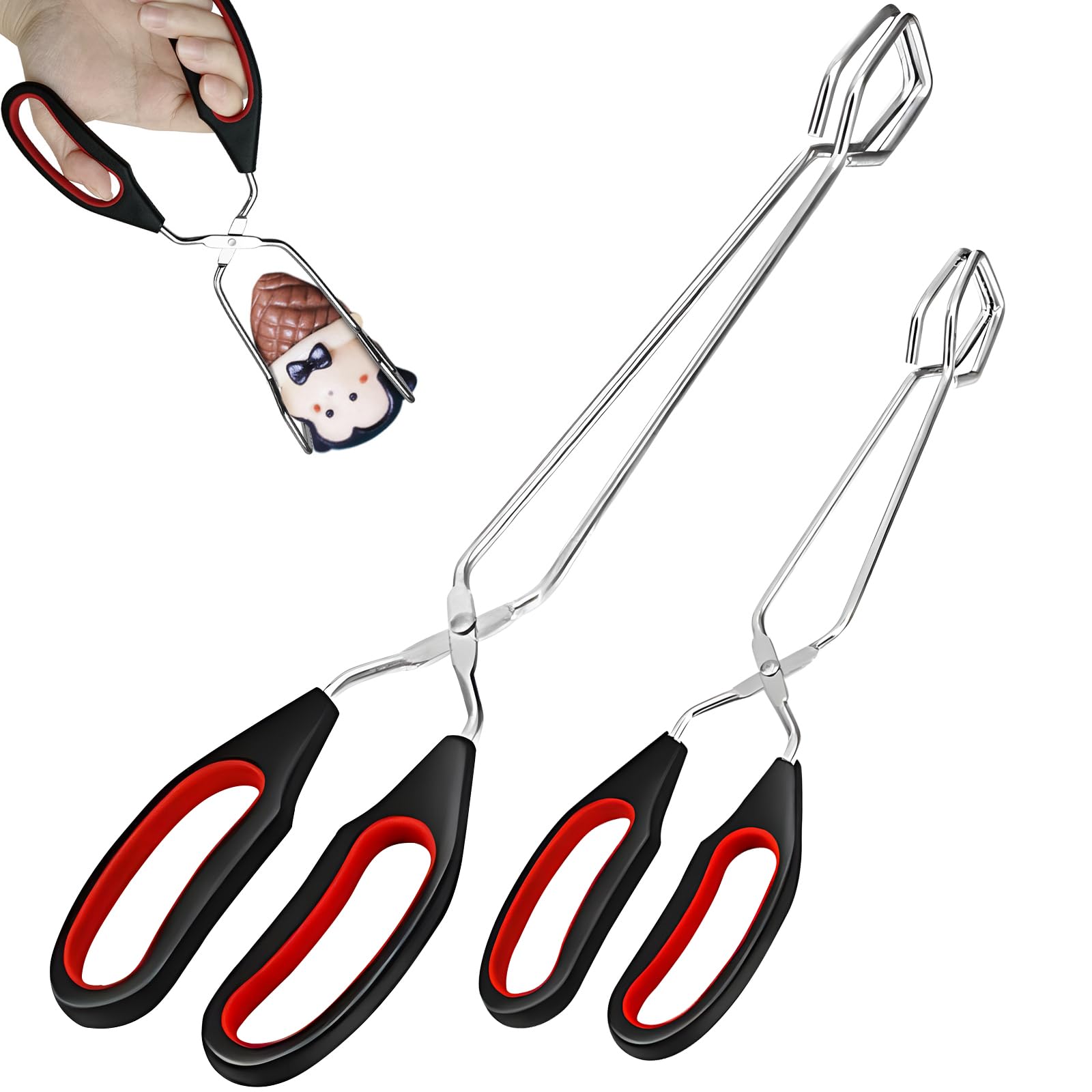 Rvs voedseltangen lange keuken locking tong barbecue tang keuken bbq