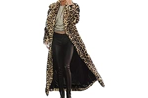 Leopard Faux Fur Long Jacket: Cozy Warmth with a Touch of Wild