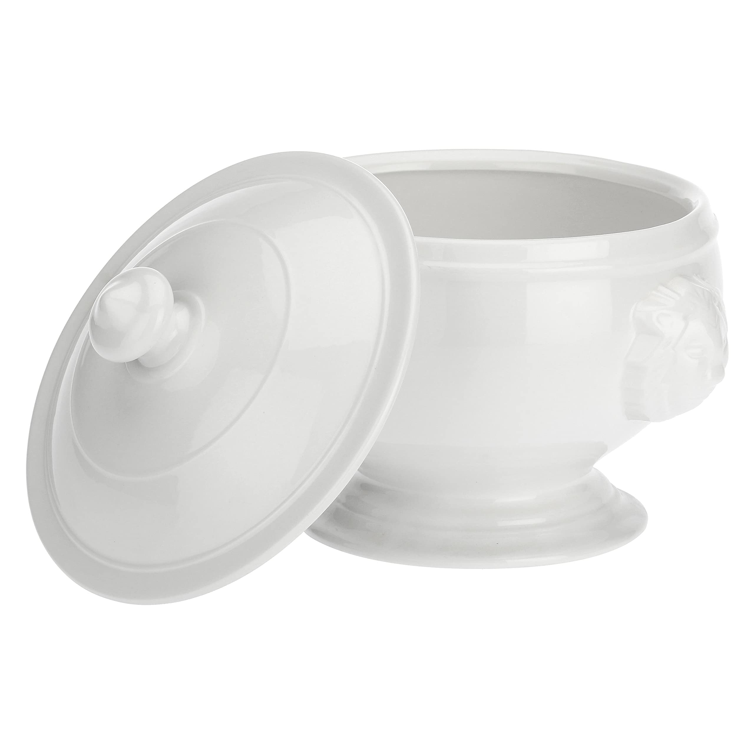 la Porcellana "Chimère Lion Soupière Boîte Cadeau, Blanc, 22 cm