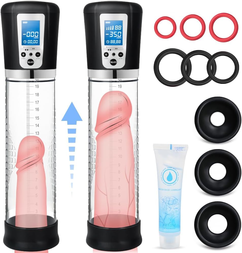 2026 Pump Penile Vacuum 4X Suction & Pumping Training Device Bigger & Harder & Longer XUJ512 (Black B)