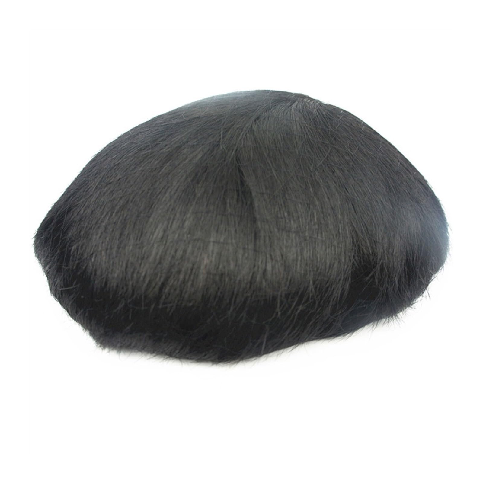 Toupet homme noir 1B postiche en cheveux humains 7x9
