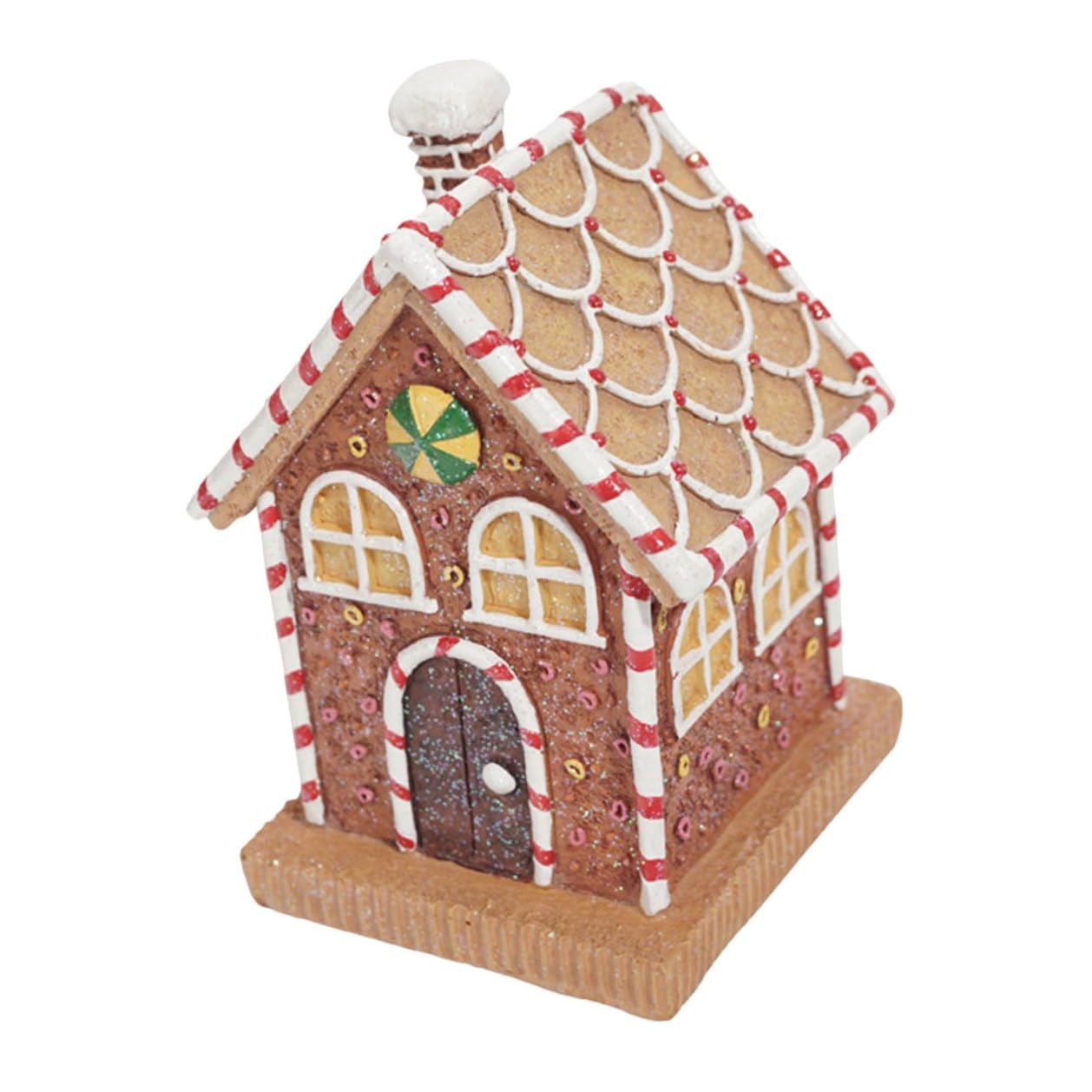Maison pain d'épice résine durable pour remplacer déco Noël fragiles
