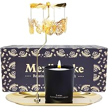 Birthday Gift for Women, Unique Butterfly Candle Gift for Mothers, Sisters, and Best Friends, Rotating Scented Candles with Plate for Mothers Day,Easter,6 oz.