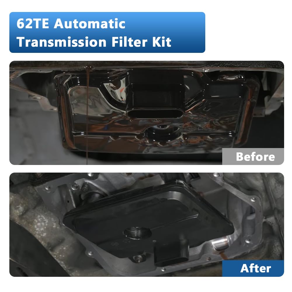 Riloer Kit de filtre de transmission automatique 68018555AA Compatible avec Chrysler 2008-2016 TOWN & COUNTRY Compatible avec Dodge RAM C/V PROMASTER 1500 2500 3500 Compatible avec Volkswagen ROUTAN