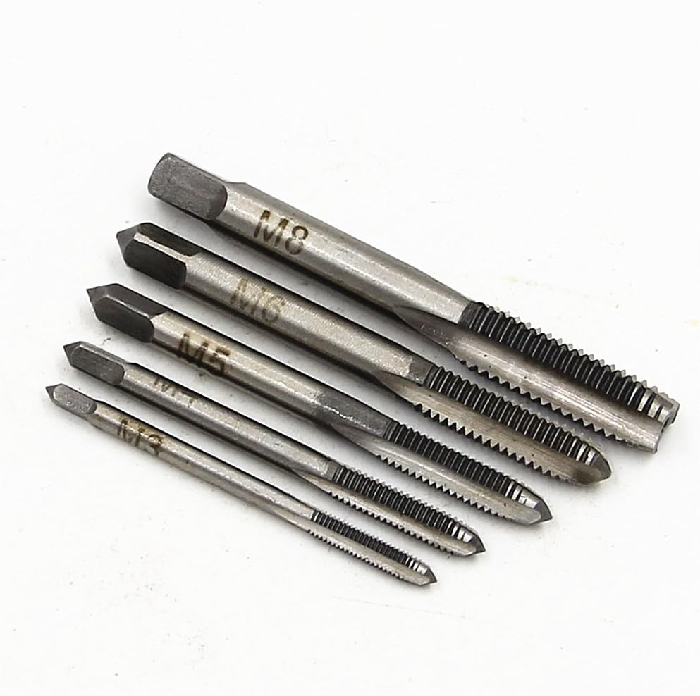 New 5Pcs/Set Hss Hand Tap M3 M4M5 M6 M8 Tap Machine Spiral Point