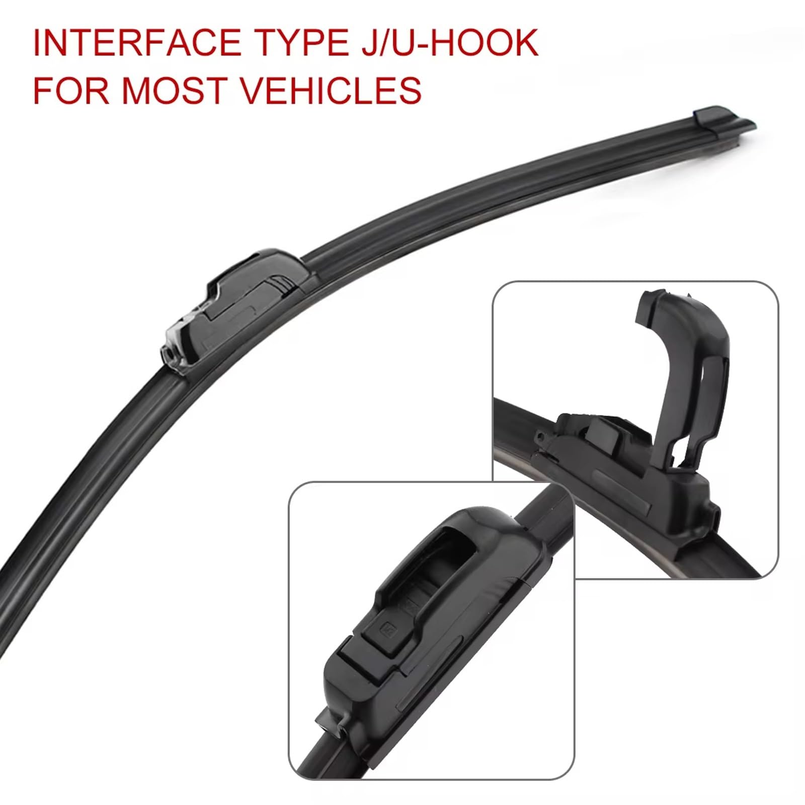 Spazzola Tergicristallo Compatibile con Lada per Granta 2011 2012 2013 Accessori per Auto Spazzole Tergicristallo Anteriore Tergicristalli Ganci per Tipo U J Ricambi Auto 24"+16"