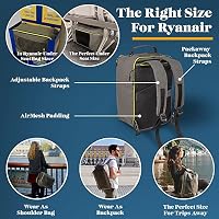 Cabin Max Kézipoggyász Hátizsák 40x20x25 cm Ryanair Wizz Air EasyJet Utazási Táska Manhattan 20L Fekete 6