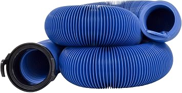 Valterra D04-0121 20 Blue Standard Bulk Quick Drain with Straight Hose Adapter,  1 fitting end only
