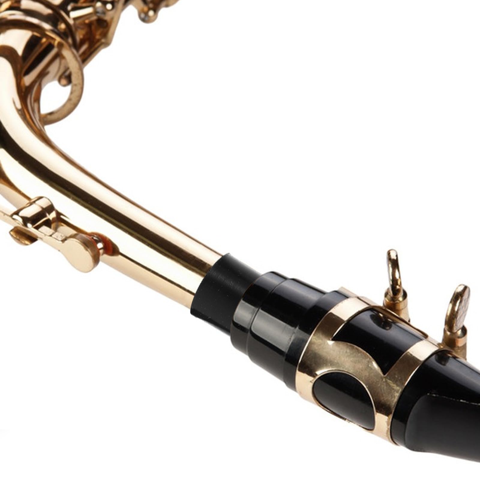 ULTECHNOVO Anneaux en Silicone Noir Accessoires Essentiels Lot de 4 pour Saxophone Alto Améliorant la Stabilité des Parties de Saxophone