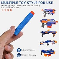 Vista 4 de Paquete de munición de balas de dardos de repuesto de colores de 240 piezas para Nerf N-Strike Elite Series Blasters
