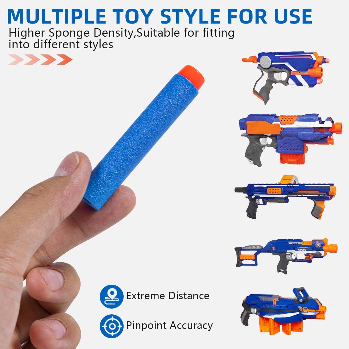 Paquete de munición de balas de dardos de repuesto de colores de 240 piezas para Nerf N-Strike Elite Series Blasters 4