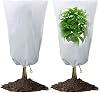 2 Pack Plant Cover Freeze Protection 47 X 32 Outside Small Tree Cover for Winter Plant Blankets from Cold Frost Wind for Plants Frost Cloth with Zipper Drawstring