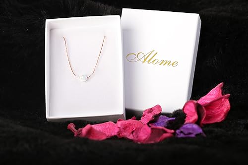 Miniatura 44 de 925 Sterling Silver 42CM Necklace White Opal Birthstone Pendant Dainty Handmade Jewelry For Women