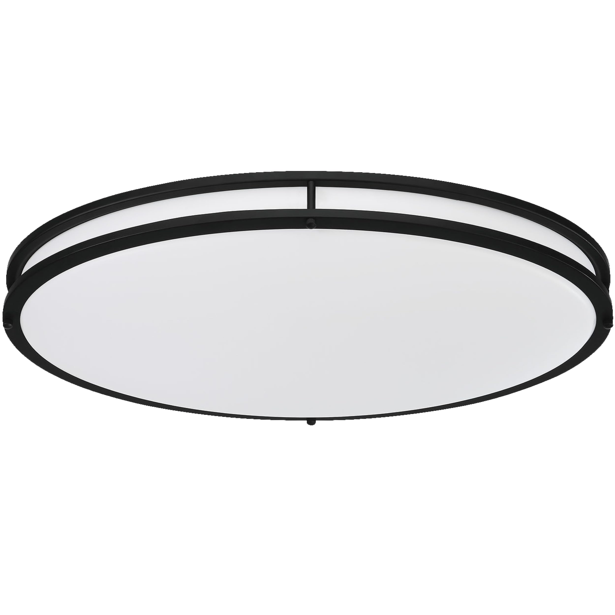 designers fountain flush mount ceiling light, 24 inch oval led lighting fixture for kitchen, bedroom, bathroom, and hallway, dimmable, 2800 lumens, 3000k/4000k/5000k, matte black, ev1424c3c-43