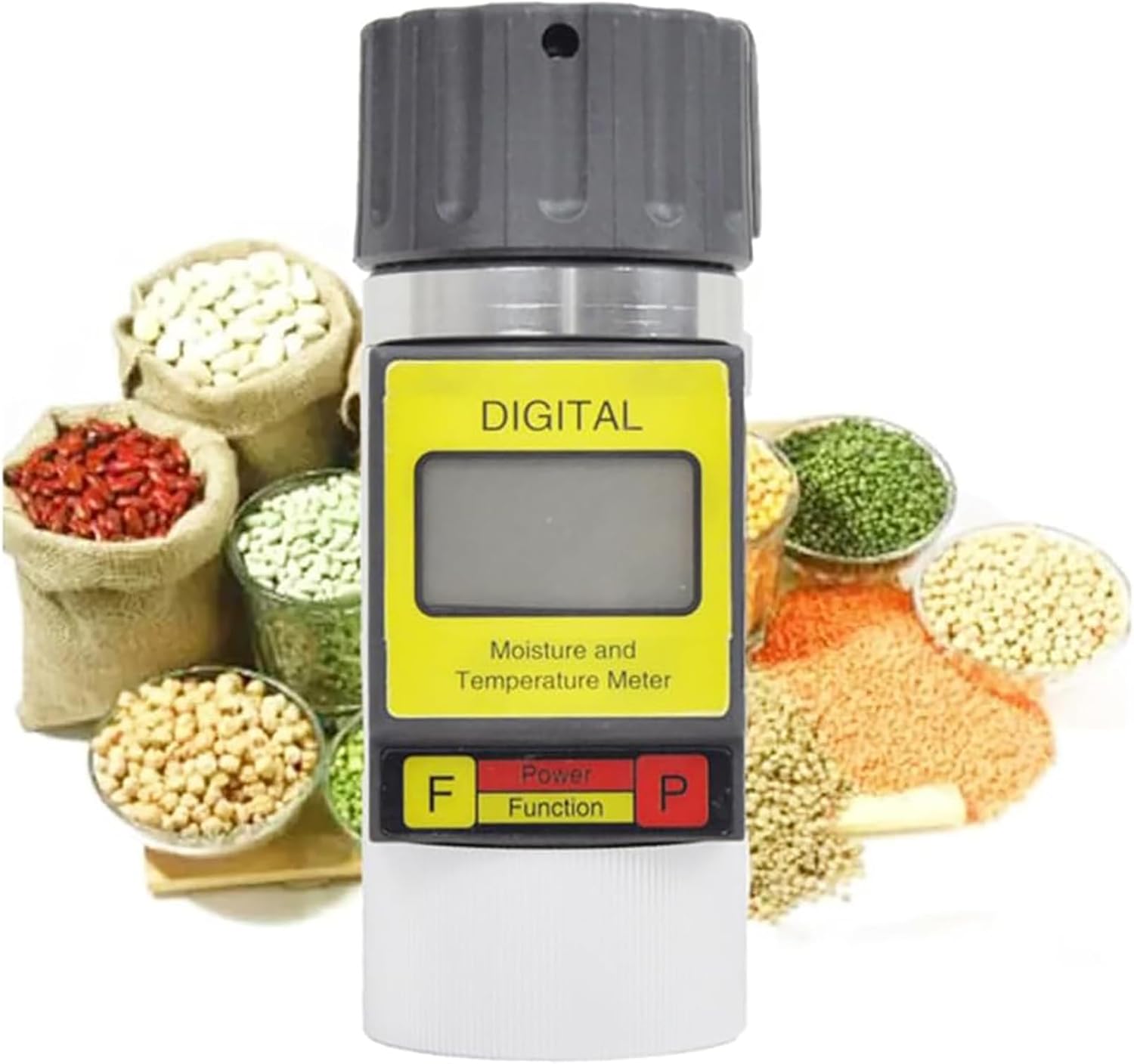 Portable Grain Moisture Tester, Grain Moisture Humidity Tester, 24 Measurement Varieties/Automatically Adjust Temperature/5 Test Results/weigh Materials, for Home