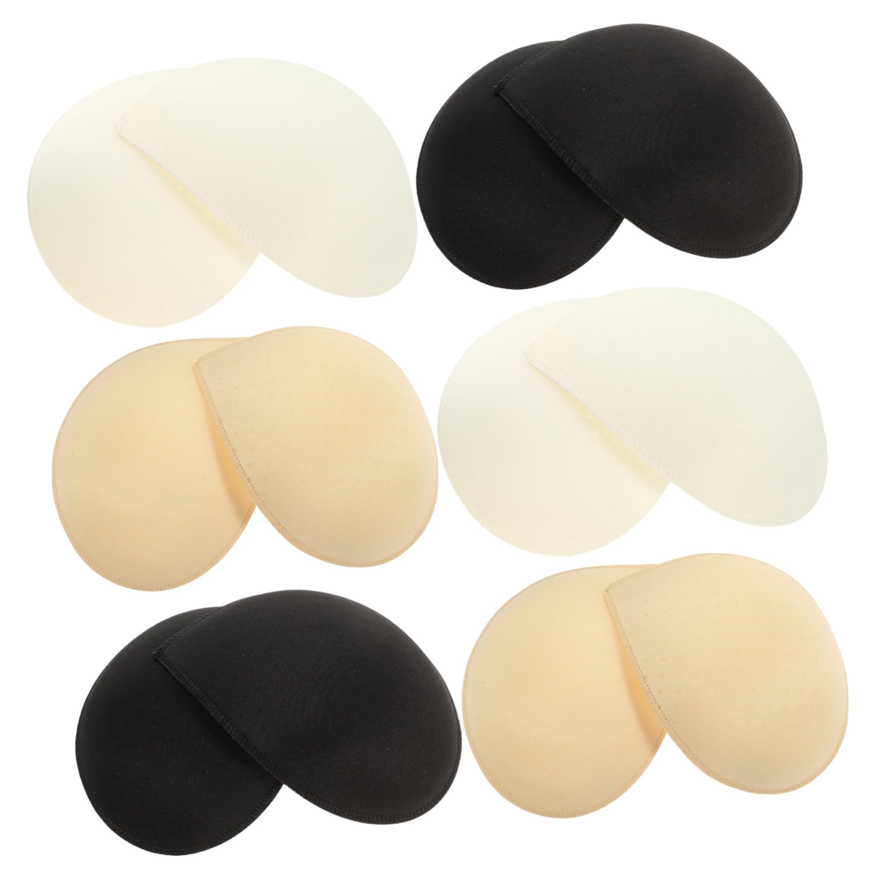 12pares Almohadillas De Esponja Para Sostenes De Insertos De Pads Para Bañadores y Sujetadores Deportivos Cómodas Forma Natural Reemplazos y