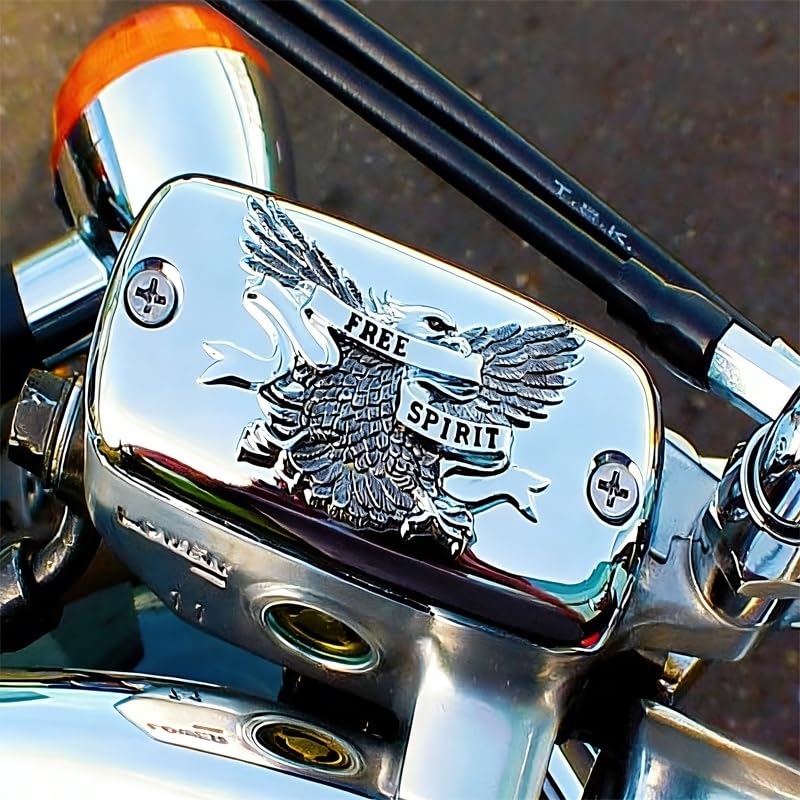 HIGHWAY HAWK バイク用 マスターシリンダーカバー Amazon | クローム オートバイ ブレーキ マスター シリンダー