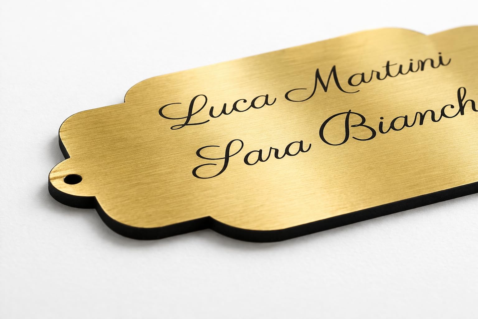 Targa Porta Targhetta Cancello Targhe Ufficio Placca Azienda Insegna Dorata o Argentata | Personalizzabili in laminato plastico da Interno e Esterno
