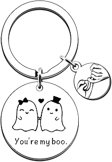 JMIMO Halloween Gifts for Women Men Boyfriend Gifts Valentines Gifts for Him Husband From Girlfriend Wife Cute Halloween Boo Keyring