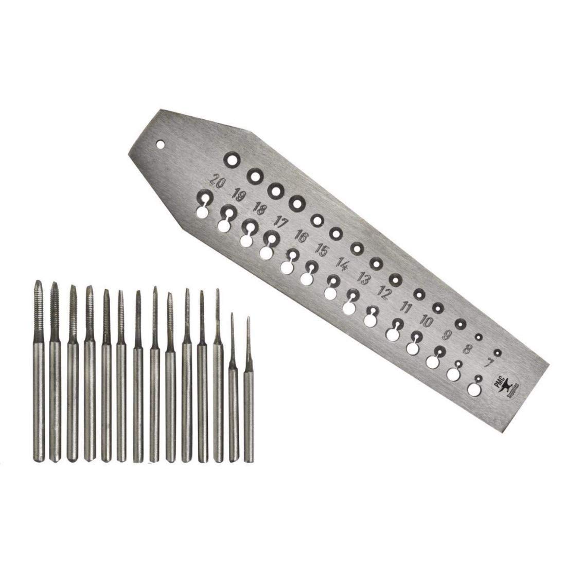 DIY Crafts Pack of 14 Pcs Set, Design No# 6, Mini TAP and DIE Set 14 TAPS & SCREWPLATE & PIN Vise Set 0.7-2mm + Mini Hand & Table (Pack of 14 Pcs Set, Design No# 6) 2