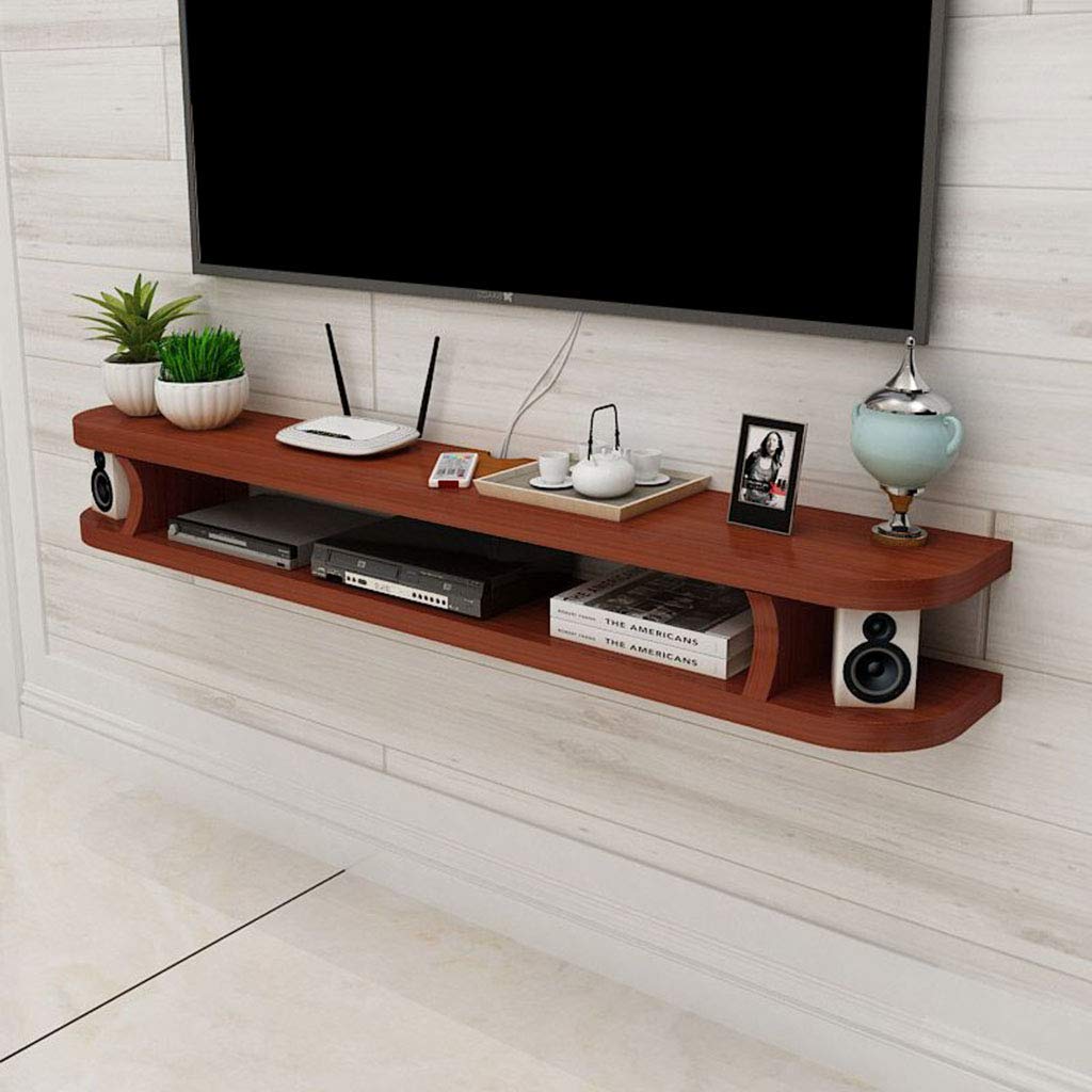 Console multimediale da Parete per Lettore Dvd Blu-Ray, Supporto TV, decoder TV satellitare, decoder Via Cavo, unità TV, mensola per Montaggio a Parete con Telaio Mobile (Colore: m