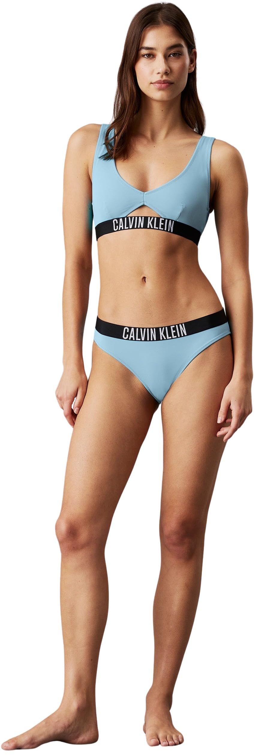 Calvin Klein Donna Slip Bikini con Fascia con Logo