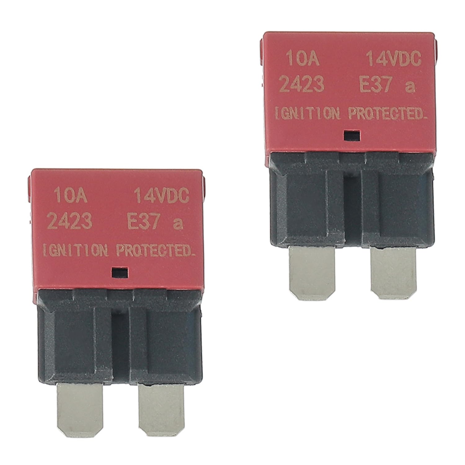 10A DC 12V-14V Auto Reset Circuit Breaker ATC/ATO Low Profile T1 Mini Blade Fuses Breakers for Car Trucks Marine Boat RV Solar and More,2 Pack