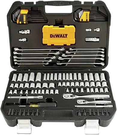 DEWALT Mechanics Tools Kit and Socket Set, 142-Piece, 1/4 & 3/8" Drive, MM/SAE (DWMT73802)