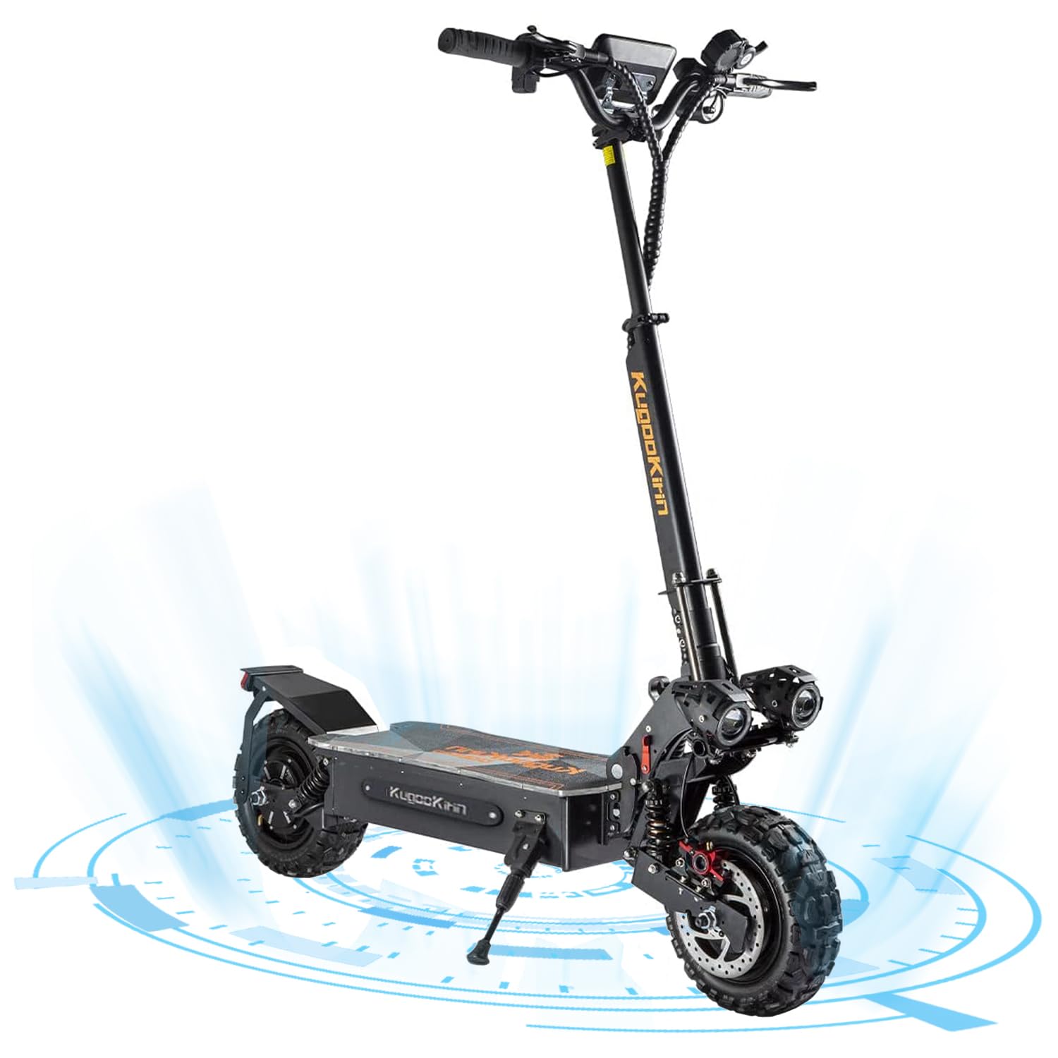 KUGOO Kirin Q06Pro Electric Scooter Adults, 11" Off-Road Vacuum Tire, 50 MPH Top Speed, 60V/27AH Battery 50 Miles Range, Dual Drive 5600W Motors, Dual Braking System & Dual Chargers Load 330 LBS