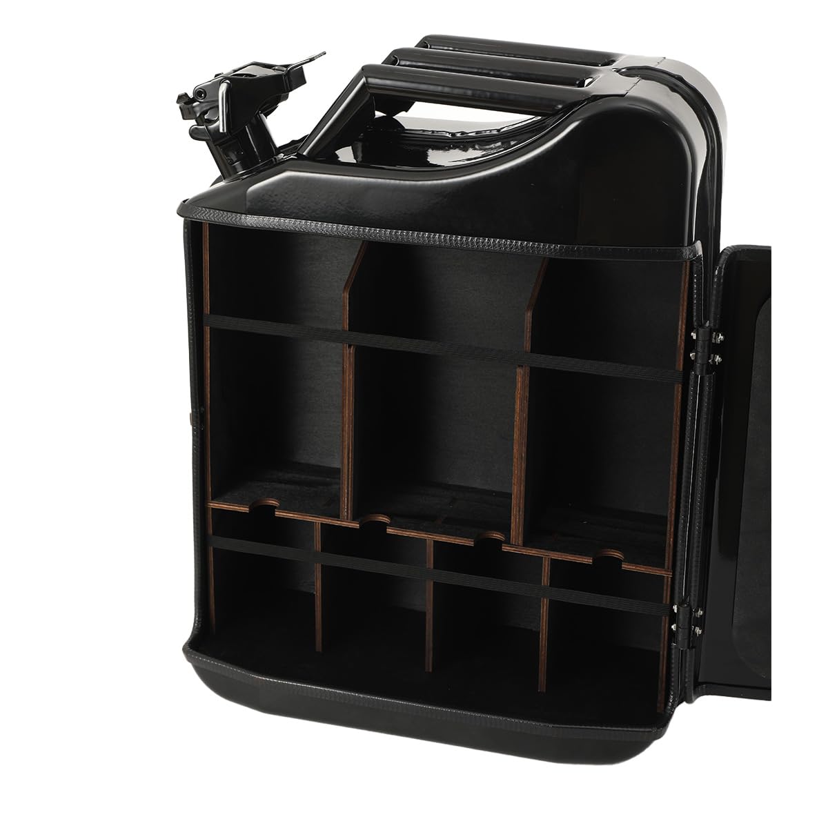 Armario de bar de 20 l, bidón Jerrycan, depósito de gasolina, estante para vino, para whisky, caja de gasolina, con cerradura, minibar, almacenamiento de vino con soporte para botellas, regalo