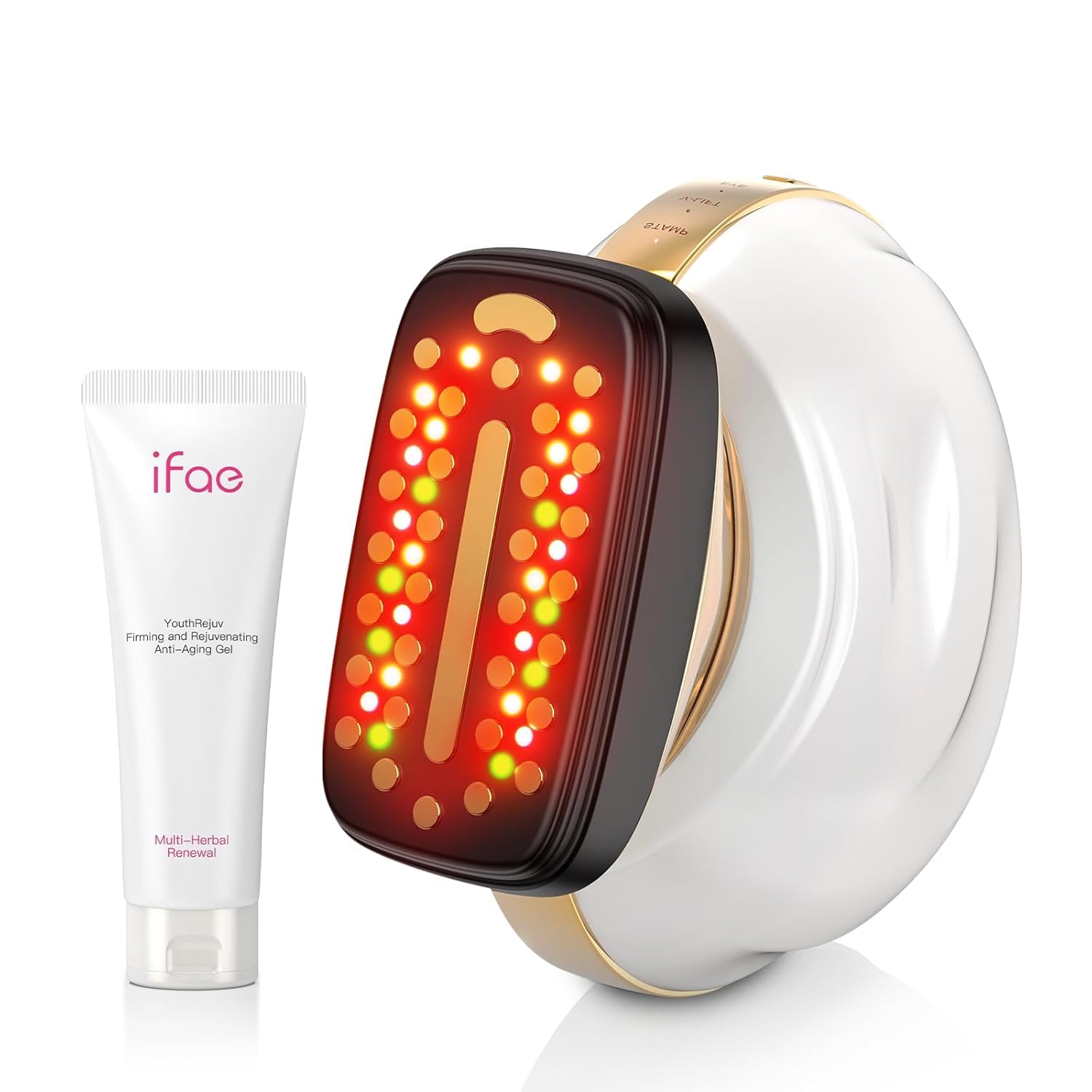 Microcurrent Facial Device Face Lift: iFae 3 in 1 Light Therapy for Face, Portable Face Lift Device for 90 Seconds Lifting, Tightening, Skin Rejuvenation Anti-Aging Wrinkle Skin Salon at Home