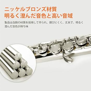 Amazon | carina フルート 16穴 Cキー 白銅ニッケルメッキ製